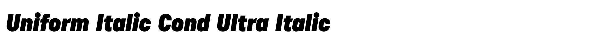 Uniform Italic Cond Ultra Italic image